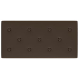Wandpanelen 12 st 2,16 m&sup2; 60x30 cm kunstleer bruin 5