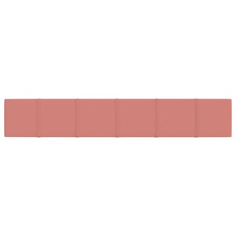 Wandpanelen 12 st 1,62 m&sup2; 90x15 cm fluweel roze 5