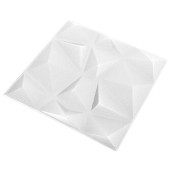 12 st Wandpanelen 3D diamant 3 m&sup2; 50x50 cm wit 4