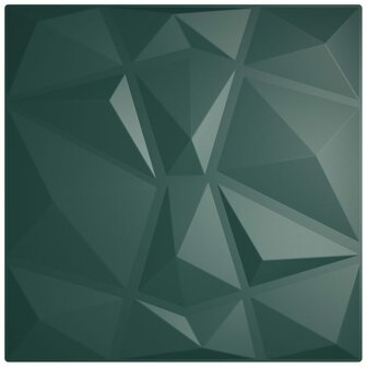 24 st Wandpanelen diamant 6 m&sup2; 50x50 cm XPS groen 2