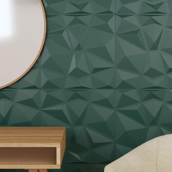 24 st Wandpanelen diamant 6 m&sup2; 50x50 cm XPS groen 4