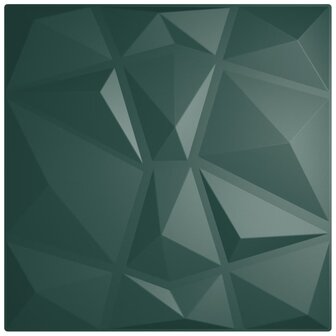 48 st Wandpanelen diamant 12 m&sup2; 50x50 cm XPS groen 2