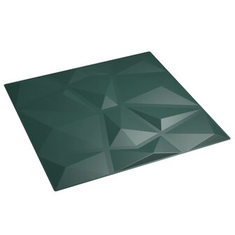48 st Wandpanelen diamant 12 m&sup2; 50x50 cm XPS groen 5