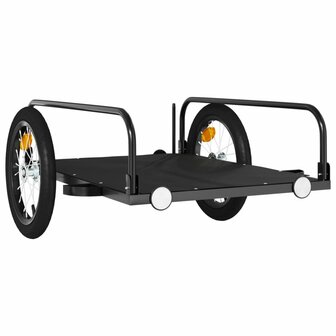 Fietstrailer 126x63x34 cm ijzer zwart 4
