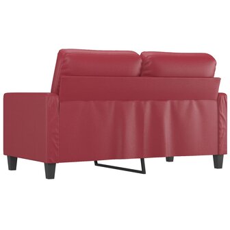 Tweezitsbank 120 cm kunstleer wijnrood 5