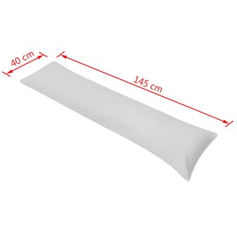 Zijslaapkussen 40x145 cm grijs 4