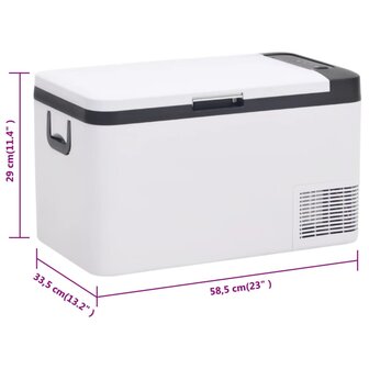 Koelbox met handvat 18 L PP &amp; PE zwart en wit 10