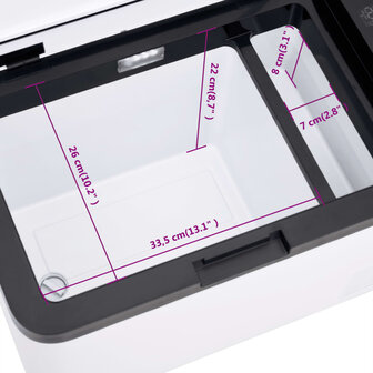 Koelbox met handvat 18 L PP &amp; PE zwart en wit 11