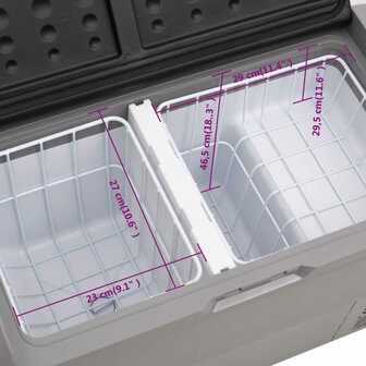 Koelbox met wielen en handvat 60 L polypropeen zwart en grijs 12