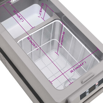 Koelbox met handvat 55 L PP &amp; PE zwart en grijs 12