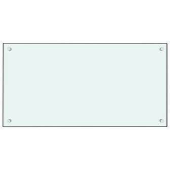 Spatscherm keuken 80x40 cm gehard glas wit 2