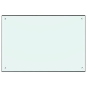 Spatscherm keuken 90x60 cm gehard glas wit 2