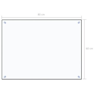 Spatscherm keuken 80x60 cm gehard glas transparant 7