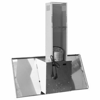 Wandafzuigkap 90 cm roestvrij staal gehard glas zilverkleurig 6