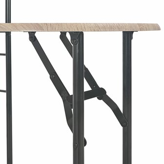 3-delige Eethoek inklapbaar met opbergrek MDF en staal 8