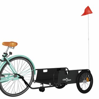 Fietstrailer oxford stof en ijzer zwart 3