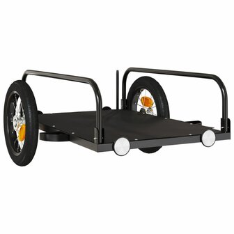 Fietstrailer 122x53x31 cm ijzer zwart 4