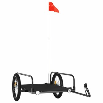 Fietstrailer 135x70x37 cm ijzer zwart 2