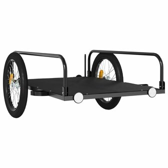 Fietstrailer 135x70x37 cm ijzer zwart 4