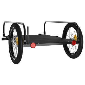 Fietstrailer 135x70x37 cm ijzer zwart 5