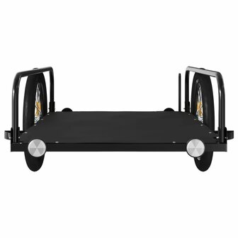 Fietstrailer 135x70x37 cm ijzer zwart 6