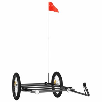 Fietstrailer 135x68x37 cm ijzer zwart 2