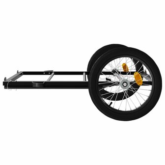 Fietstrailer 135x68x37 cm ijzer zwart 6