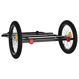 Fietstrailer 135x68x37 cm ijzer zwart 7