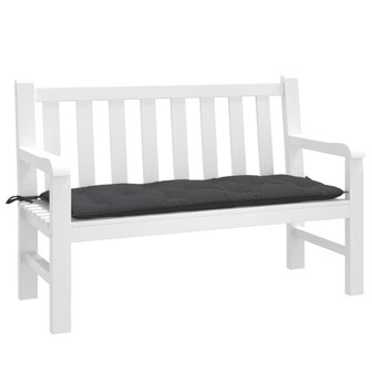 Tuinbankkussen 120x50x7 cm stof gem&ecirc;leerd antracietkleurig 1