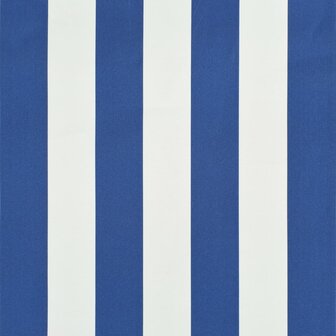 Luifel uittrekbaar 400x150 cm blauw en wit 6
