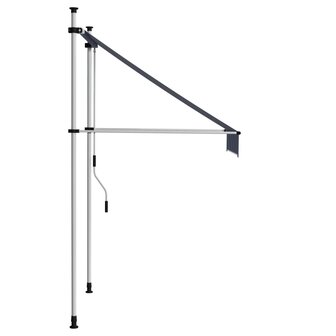 Luifel handmatig uittrekbaar 100 cm blauw en witte strepen 3