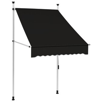 Luifel handmatig uittrekbaar 100 cm antraciet 1