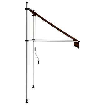 Luifel handmatig uittrekbaar 150 cm oranje en bruin 3