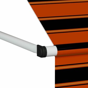 Luifel handmatig uittrekbaar 350 cm oranje en bruin 5