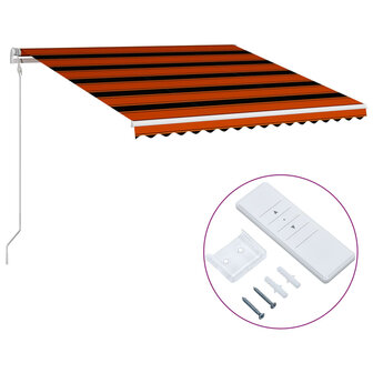 Luifel automatisch uittrekbaar 400x300 cm oranje en bruin 2