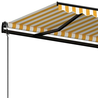 Luifel automatisch uittrekbaar 450x300 cm geel en wit 5