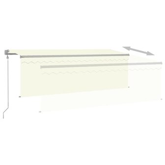 Luifel automatisch uittrekbaar met rolgordijn 4,5x3 m cr&egrave;me 4