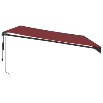 Luifel automatisch uittrekbaar 500x300 cm bordeauxrood 4