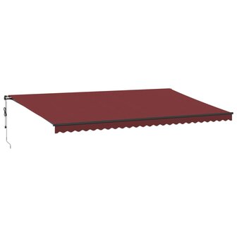 Luifel automatisch uittrekbaar 600x300 cm bordeauxrood 2