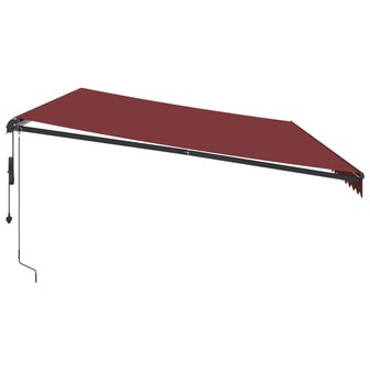 Luifel automatisch uittrekbaar 600x300 cm bordeauxrood 4
