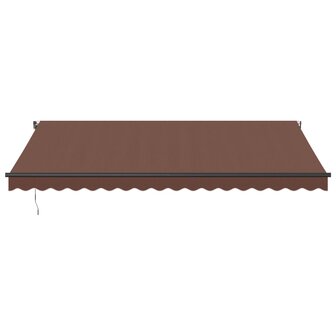 Luifel automatisch uittrekbaar met LED&amp;apos;s 450x300 cm bruin 4