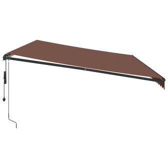 Luifel automatisch uittrekbaar 600x300 cm bruin 4