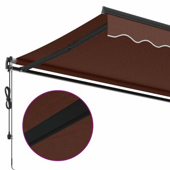 Luifel automatisch uittrekbaar 600x300 cm bruin 7