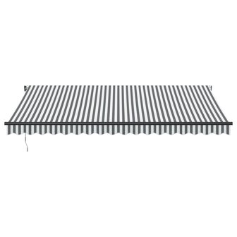 Luifel automatisch uittrekbaar 450x300 cm antracietkleur en wit 3