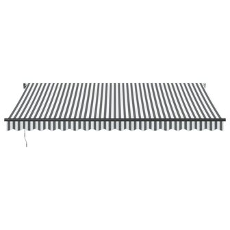 Luifel automatisch uittrekbaar LED 450x300 cm antraciet en wit 4