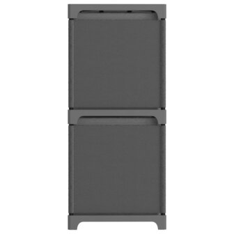 Kast met 6 vakken met boxen 103x30x72,5 cm stof grijs 3