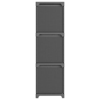 Kast met 9 vakken met boxen 103x30x107,5 cm stof grijs 3