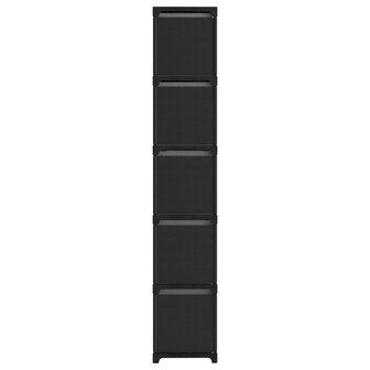 Kast met 15 vakken met boxen 103x30x175,5 cm stof zwart 3