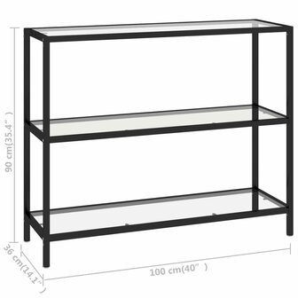 Schap 100x36x90 cm gehard glas 7