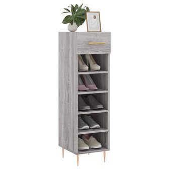 Schoenenkast 30x35x105 cm bewerkt hout grijs sonoma eikenkleur 3